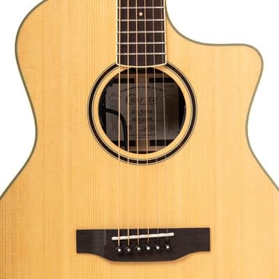 Crafter ES-ROSE GCE NAT ES Series Grand Auditorium Cutaway Solid Spruce Top Mahogany Neck 6-String Acoustic-Electric Guitar w/Gig Bag image 3