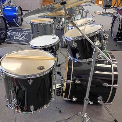 Mapex VENUS 5 PIECE ROCK COMPLETE SETUP Black Galaxy Sparkle image 2