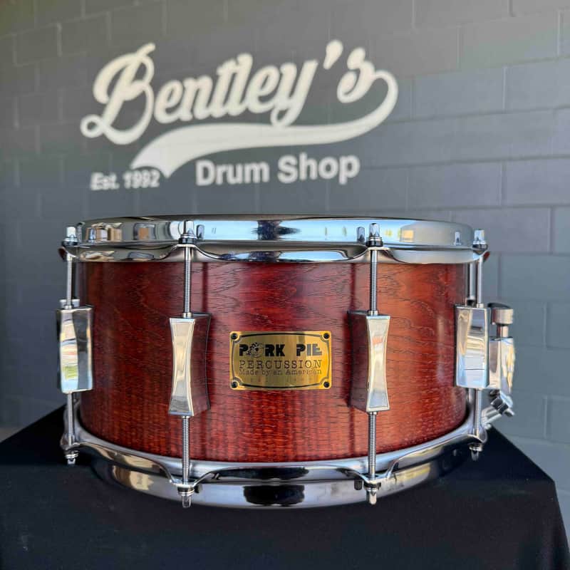 ~WOW!~ Pork Pie USA Custom 6.5x14 Quilted Hickory Snare Drum (Rm 4) image 1