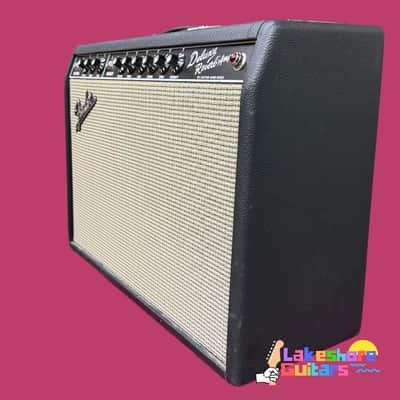 Fender '64 Custom Deluxe Reverb-Amp 2-Channel 20-Watt 1x12" Guitar Combo 2017 - Present - Black image 6