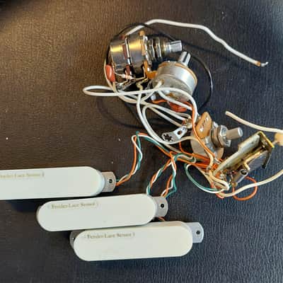 Fender Stratocaster Lace Sensor Pickup Set Gold from original Eric Clapton Strat*E.C./Jeff Beck/David Gilmore used Lace pickups*completely wired=3 pots+5-way switch*made in USA image 4