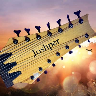 New Professional Joshper Brand double neck guitar bass combo wide neck seven string electric guitar seven string electric bass hard case padded fur image 5