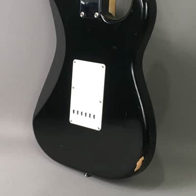 LEFTY! 1986 Vintage Fender Squier ‘62 Left Strat Guitar Fujigen E Serial Relic Mayer Black 1 Tribute 7.2 Lb HSC image 13