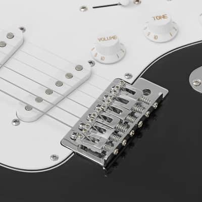 39 Inch Electric Guitar Full Size Starter Kit w/ 10W Amp Beginner-Friendly Black image 7