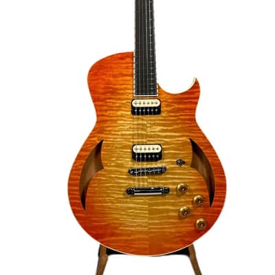 Marchione 59 Burst Semi Hollow Body 2022 Cherry Burst w/ Premium Calton HSC, NEW (Authorized Dealer) image 1
