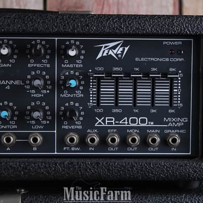 Peavey XR400 PA System with 2 Peavey 112 PT PA Speakers Vintage Mixing Amp image 18