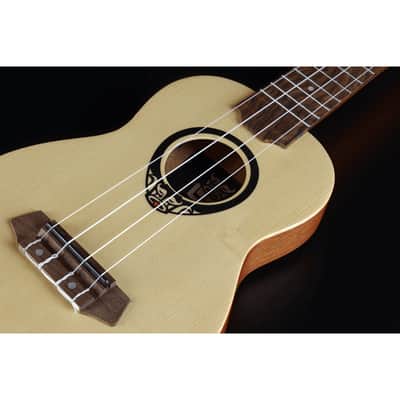 LAG Soprano Slim Arched Back Electro Ukulele With Case Bild 6
