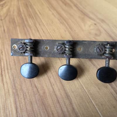 Set of Vintage 1930's Waverly Open Back Guitar Tuners w/ Mounting Screws, Ferrules! image 2