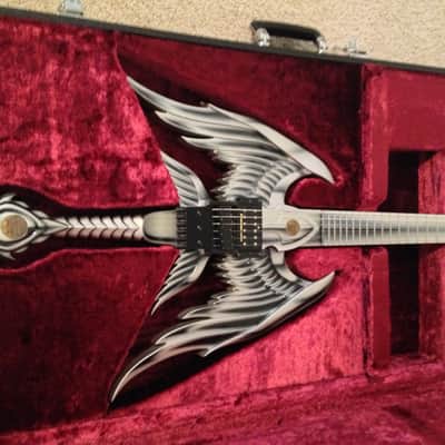ESP 20th Anniversary Alfee Takamizawa Custom Angel Sword Guitar 1993 Grey image 3