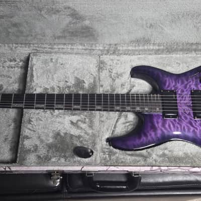 ESP LTD H-1000 Deluxe Evertune - See Thru Purple Sunburst 2023 image 6