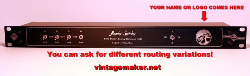 Rackmount 2x4 (4x8) Balanced Signal Line Switcher Speaker Selector Monitor Controller image 1