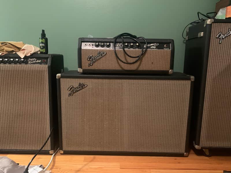 Fender Bassman 2-Channel 50-Watt 2x12" Piggyback Guitar Amp 1964 - 1966 - Black Panel image 1