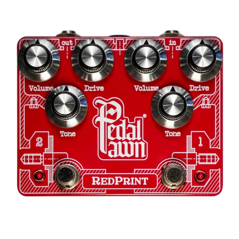 Pedal Pawn Red Print Dual Overdrive Pedal image 1