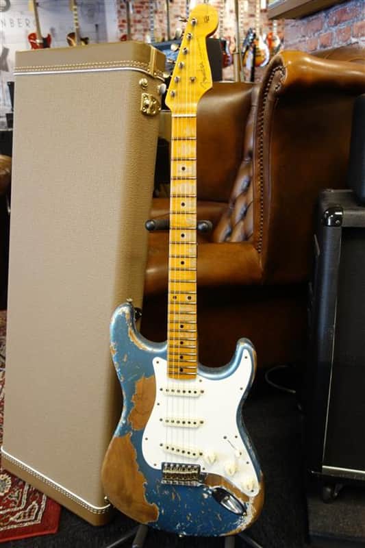 Fender Ltd Red Hot Strat Super Heavy Relic - Aged Lake Placid Blue image 1
