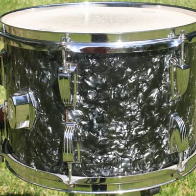 Early 1970s Ludwig 9x13 tom in Black diamond pearl. image 3