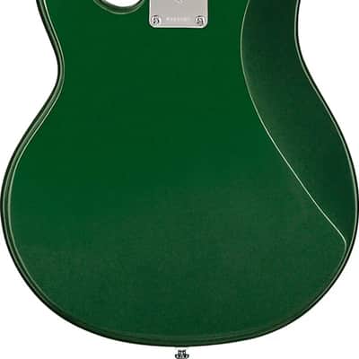 Sterling RAYSS4 StingRay Short Scale 4-String Bass Guitar, Roasted Maple Fingerboard, Charging Green image 3
