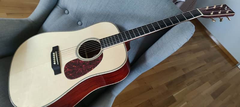 Hsienmo European Spruce- Cocobolo custom Dreadnought image 1
