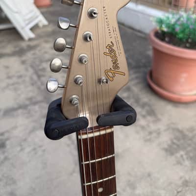 Fender American Vintage '65 Stratocaster 2013 - 2016 - Shoreline Gold with matching headstock image 4