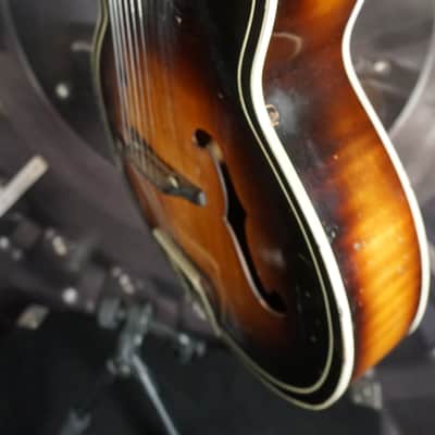 Harmony 1215 Archtop Acoustic Guitar c.1936 Sunburst – Pre-War Made in USA image 10