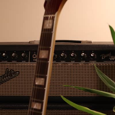 Fender Bandmaster 40-Watt 2-Channel Guitar Amp Head 1965 Black Panel image 2
