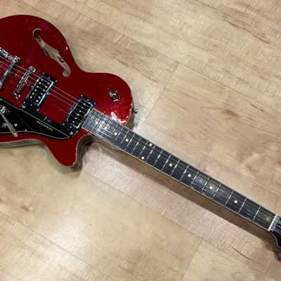 Duesenberg Starplayer TV 2024 Semi-Hollow Electric Guitar Red Sparkle image 10