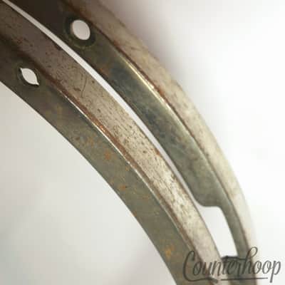 Leedy 6Lug Tango Snare Drum Rims/Hoops Set 2x Batter+Resonant Nickel Vintage 10s image 3