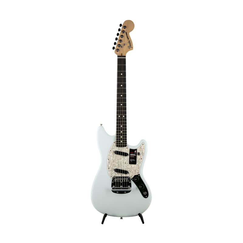Fender American Performer Mustang Electric Guitar Rosewood Fretboard, Satin Sonic Blue, US2102XXXX