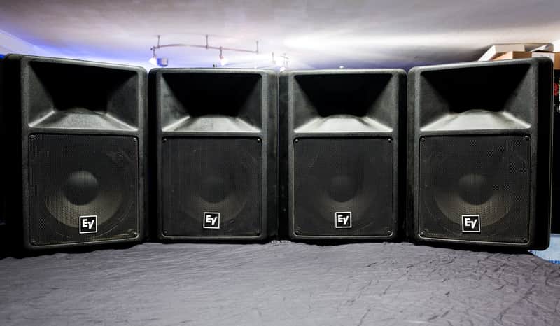 4 Electro-Voice SX100+ 12" 2-Way Passive Speakers - Black image 1
