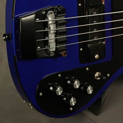 1988 Rickenbacker 4003 Bass BT Midnight Blue w/BLACK hardware + binding! image 15