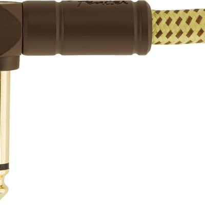 Genuine Fender Deluxe Series Instrument Cable, Straight/Angle, 18.6', Tweed image 3