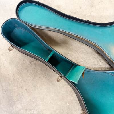 Vintage 1930s Geib Archkraft Parlor Guitar Case - Black, Green Interior - Pre-War image 12