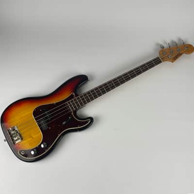 Univox Precisely Bass 1970s - 1979 Fender Pickups - Japan Made .Sunburst, Upgrade 70's USA Fender "P" bass pickups W Original Hardshell case image 1