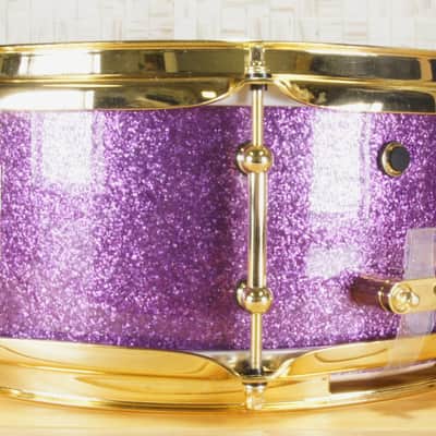 Click Icon Snare Drum 5.5x13 10ply Maple Purple Sparkle image 5