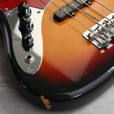 1992 Fender Japan JB62-650L '62 Reissue LH Left Handed Jazz Bass (Sunburst) image 3