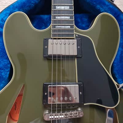 Epiphone Shinichi Ubukata ES-355 Custom Bigsby - Olive Drab image 6