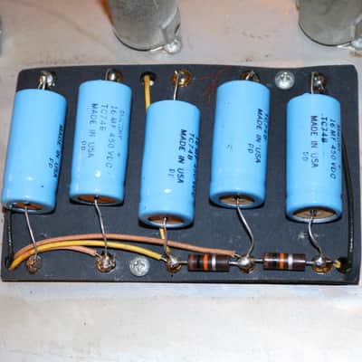 Vintage 1965 Fender Blackface Tremolux Tube Amp Chassis Project image 12