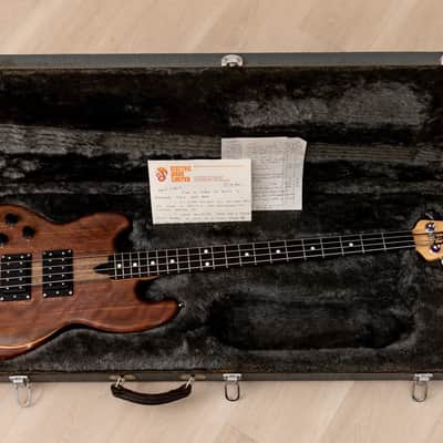 1982 Electric Wood Limited Wal Mk1 Pro Left-Handed Vintage Bass w/ Case, Paperwork image 20