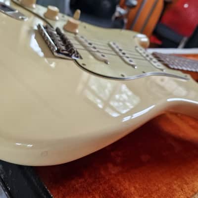 1964 Fender Stratocaster Left Hand Electric Guitar Olympic White USA Strat image 11