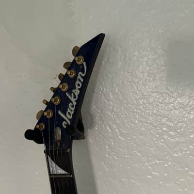 Jackson RR5 Rhoads Pro V-Style Electric Guitar with a Trans Blue Flame Finish image 5