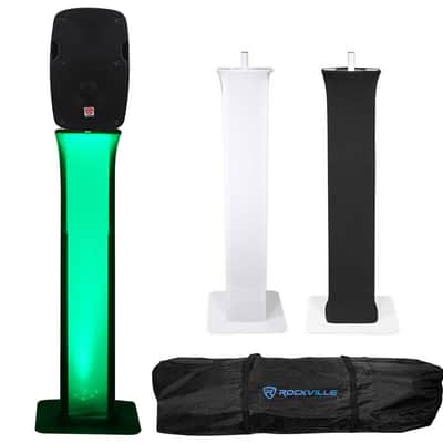 (2) Rockville SPG88 8" 400 Watt 8-Ohm DJ Speakers+Adjustable Totem Stands image 1