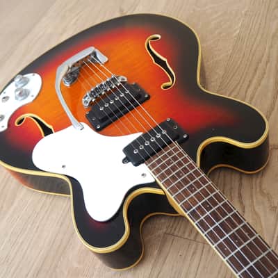 1968 Mosrite Celebrity I Vintage Hollowbody Electric Guitar w/ Case image 12