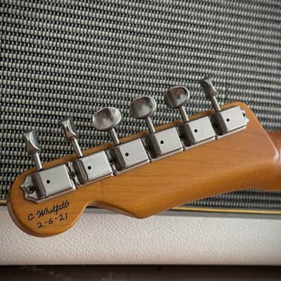 Whitfill T Custom Shop Boutique Relic Telecaster Lightweight Swamp Ash Blackguard, 3,06kg, 10" Radius uvm. 2021 - Aged Butterscotch Relic image 25