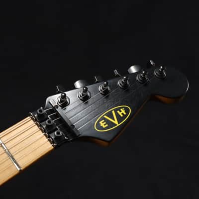 EVH Striped Series Frankenstein Frankie Electric Guitar - Black with Yellow Stripes, Relic 128 image 4