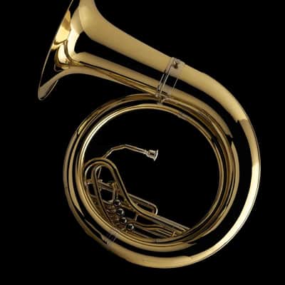 Wessex CC Helicon Tuba (HC44 HP) - lacquered brass, case, stand, as new image 3