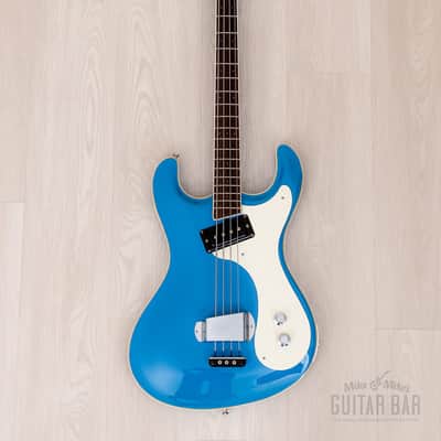 2006 Mosrite USA Custom Shop Ventures Model Bass 1963 Vintage Reissue California Blue w/ Case, COA image 2