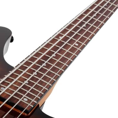 Schecter 3972-SHC C-5 Standard 5 String RH Electric Bass - Tobacco Burl image 5