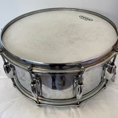 Slingerland Krupa Sound King 6.5" 10-Lug Chrome Over Brass Snare Drum with Zoomatic Strainer 1963 - 1977 - Chrome image 7