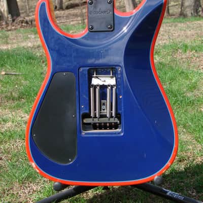 MIJ Jackson Pro Dinky DK2 Blue Orange Flames Japan image 5