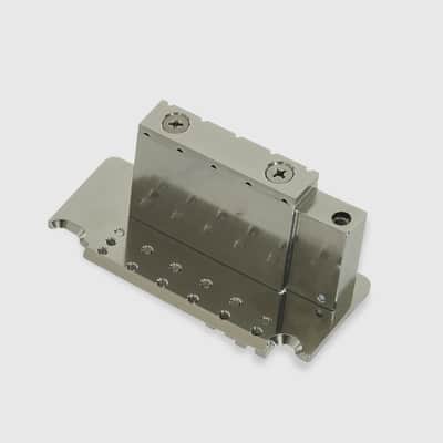 Tremoline FT36-R3-SP Stainless Steel double locking tremolo + R3 (42.8mm) Locking Nut, low profile image 6