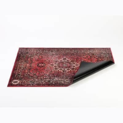 DRUMnBASE Vintage Persian Style Drum Rug 4.26' x 3' Original Red image 2